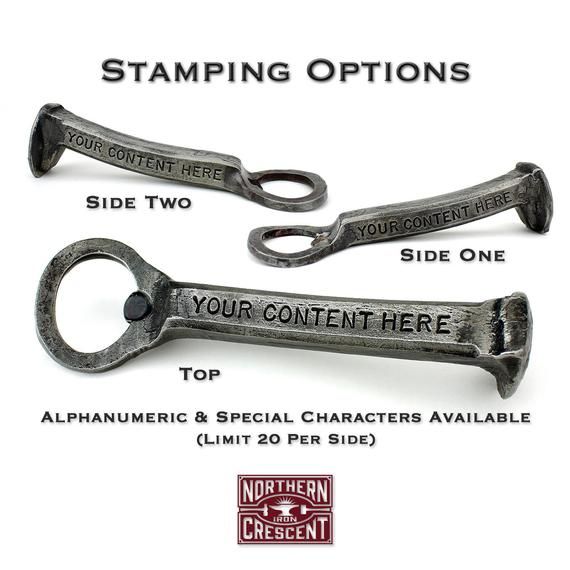 Corporate gift, hand forged railroad spike beer bottle openers, corporate gifts ...