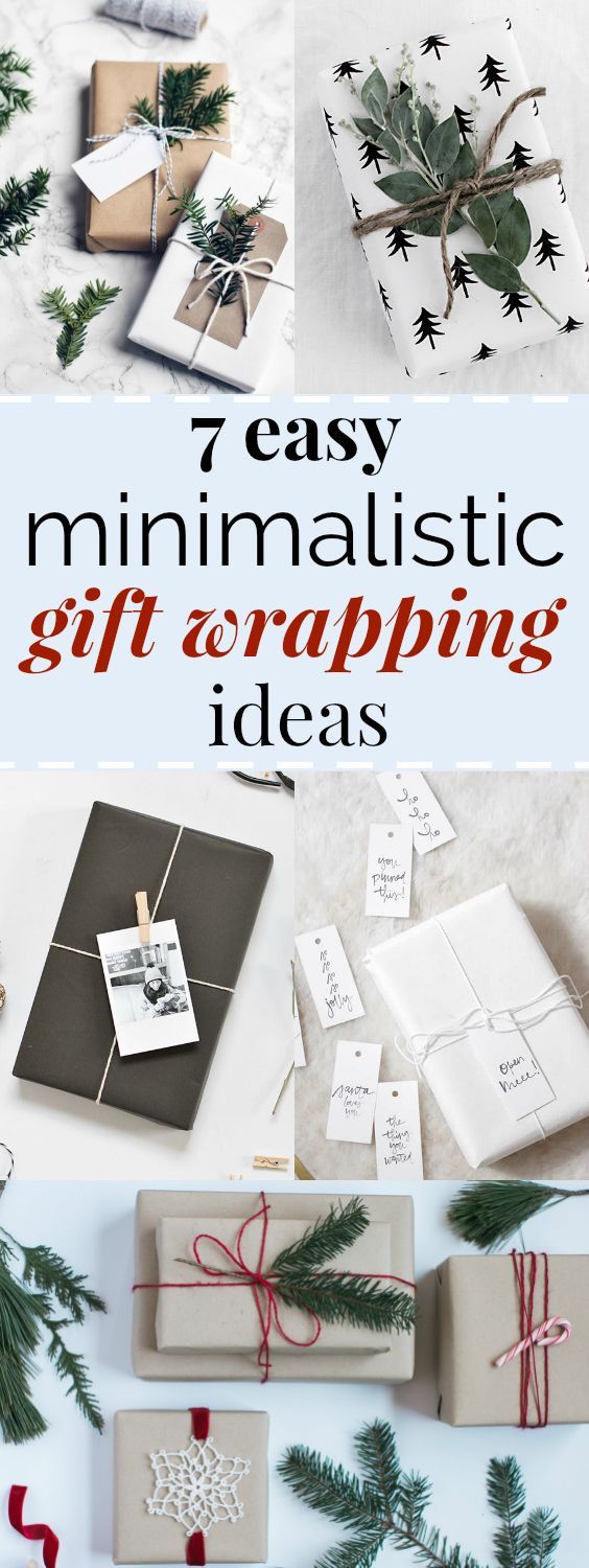 7 Easy Minimalistic Gift Wrapping Ideas | I LOVE these gift wrapping ideas! They...