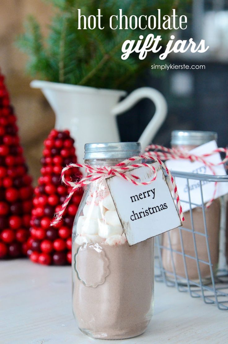 These easy & adorable Hot Chocolate Gift Jars take just minutes to put together,...
