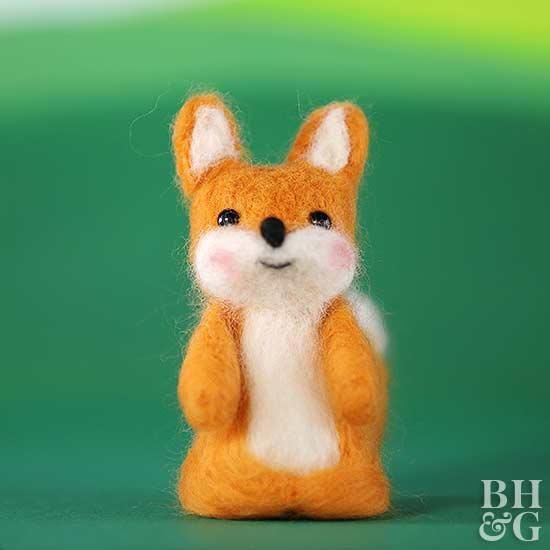 This little fox is the dose of cute your crafting needs. A simple felting techni...