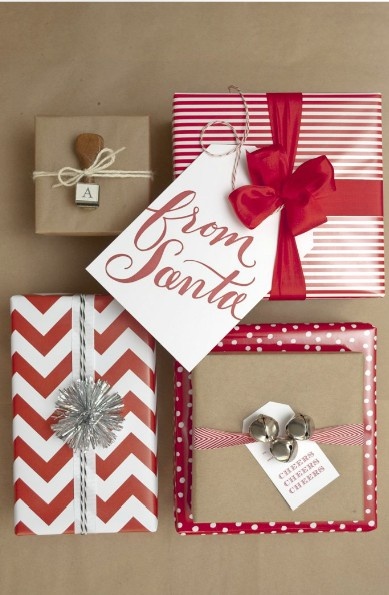 Fun and festive gift wrapping.