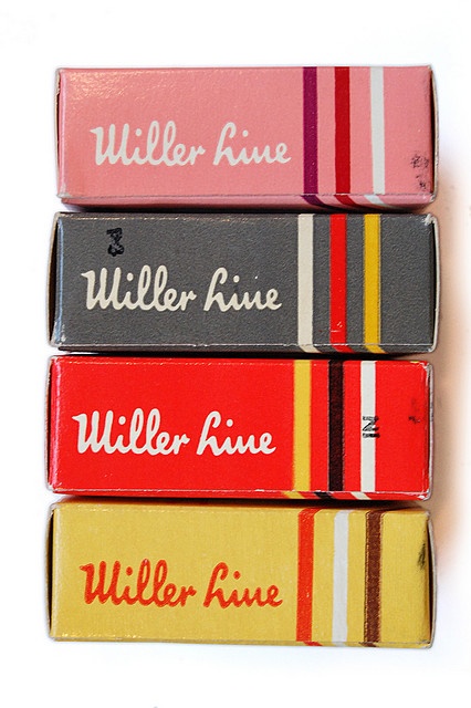 vintage Miller Line Typewriter Ribbon Boxes