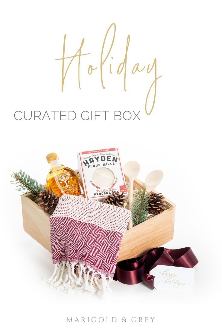 HOLIDAY GIFT BOX// Beige and maroon 