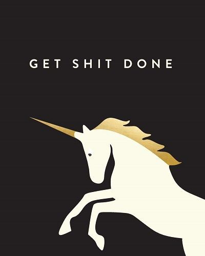 Holiday gifts for friends who love to curse - Get Shit Done Unicorn Journal