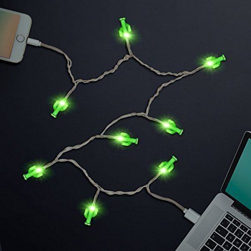 Cute Cactus Charging Cable. Tech gifts for teens. #cactus #succulent