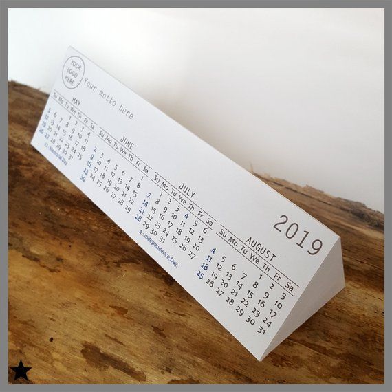 2019 Business Desk Calendar Corporate Gift Personalized | Etsy