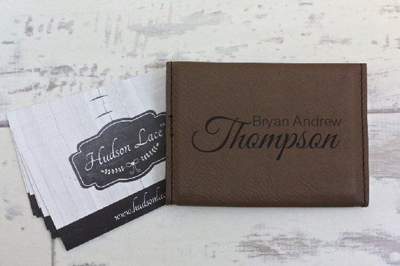Anniversary Gift, Engraved Business Card Holder, Personalized Business Card Hold...