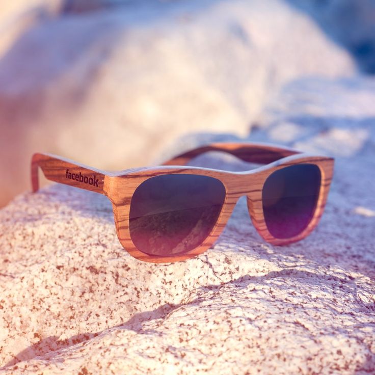 Beach Eyes™ Carved from a single block of wood; sunglasses; summer fun