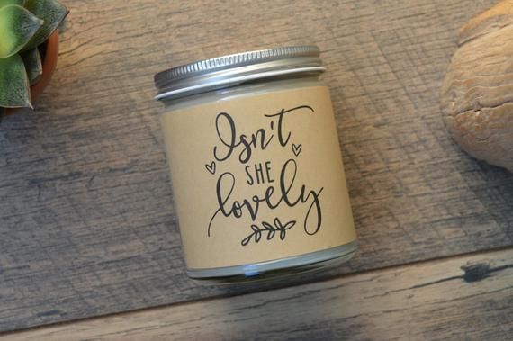 Isn't She Lovely Personalized Soy Candle Gift / Gift for Her / Anniversary G...