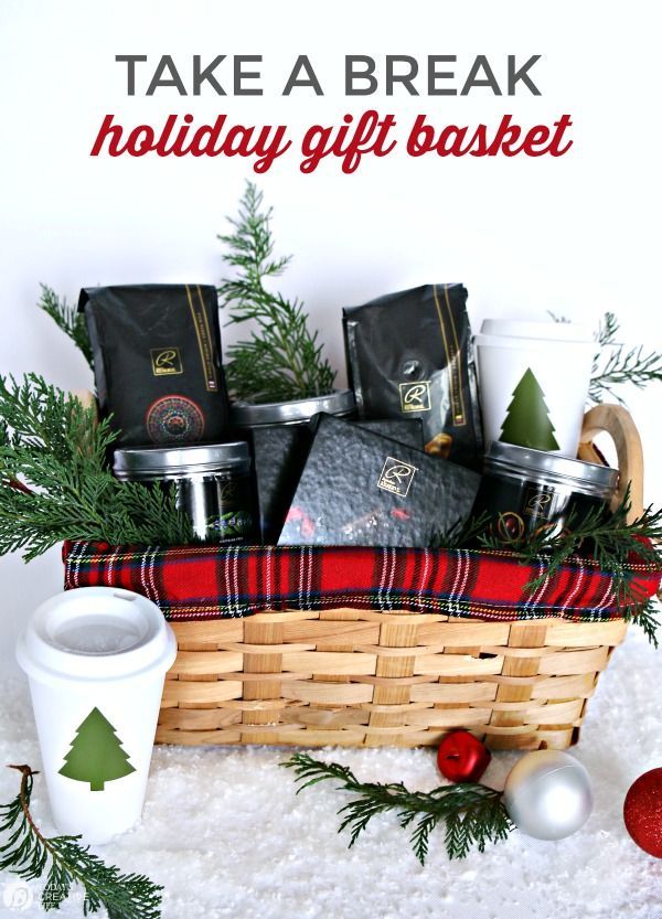 Easy Holiday Gift Basket | Take a Break gift basket | Coffee, Tea, Chocolate Car...