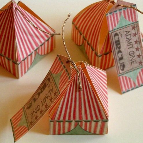 Circus tent gift boxes