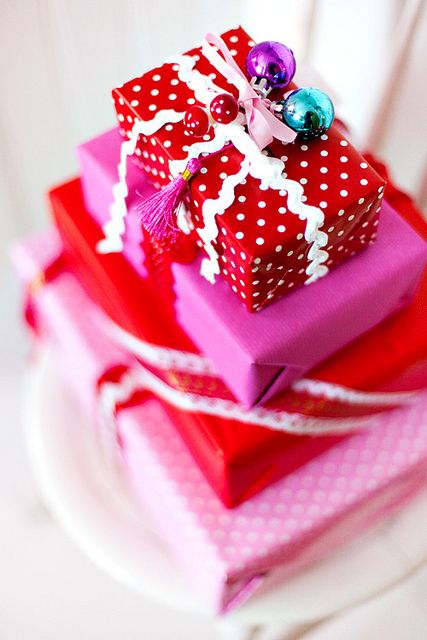 Pretty Pink Christmas wrappings