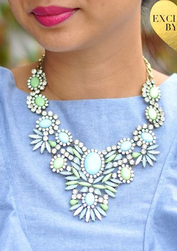 Minty statement necklace rstyle.me/...