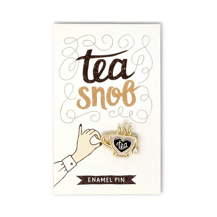 Teacup Snob Enamel Pin. Anyone who loves a cuppa tea will love this wee tea cup.