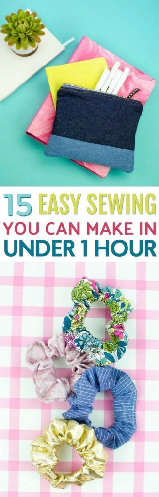 This post will show you 15 beginning sewing patterns you can make in under an ho...