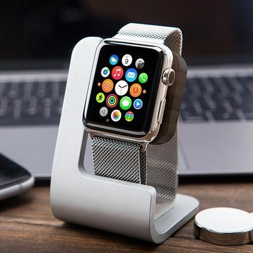 Aluminum and Wood Apple Watch Charger Holder