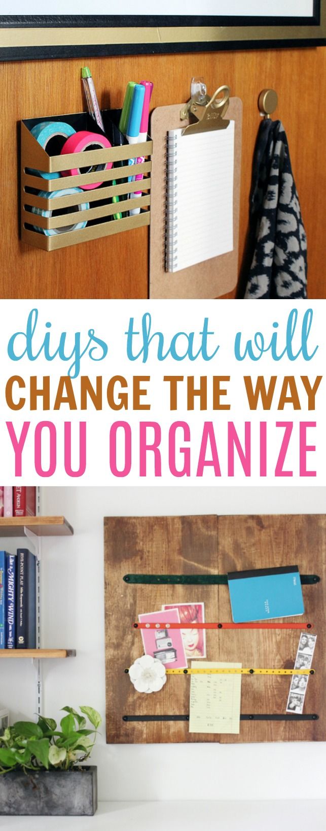 Here are some DIYs That Will Change The Way You Organize. #organization #organi...