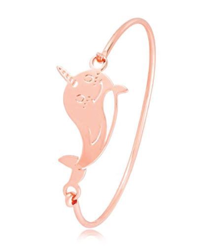 Rose gold narwhal bracelet #fashion #accessories #jewelry