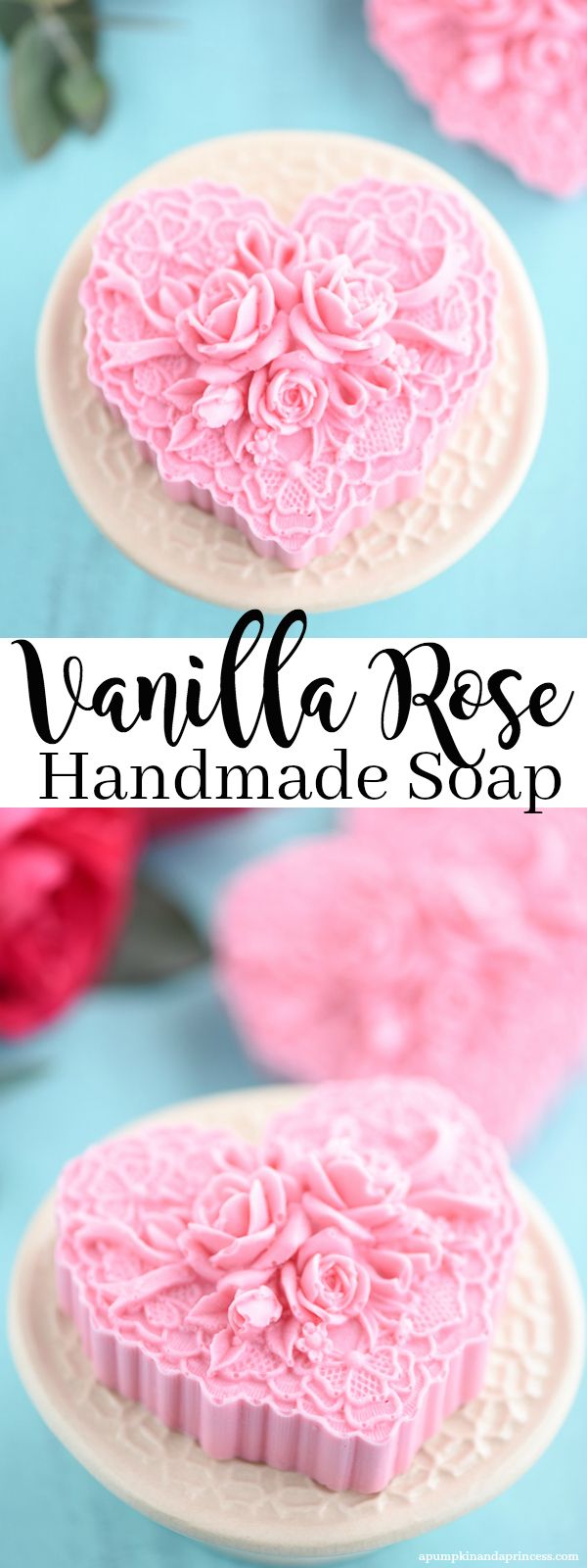 Handmade Vanilla Rose Soap – create a beautiful handmade gift or party favor w...