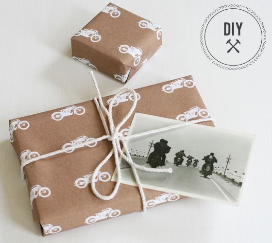 DIY gift wrap for the guys from Derek Imai Imai Imai Imai Smith Paper Scissors