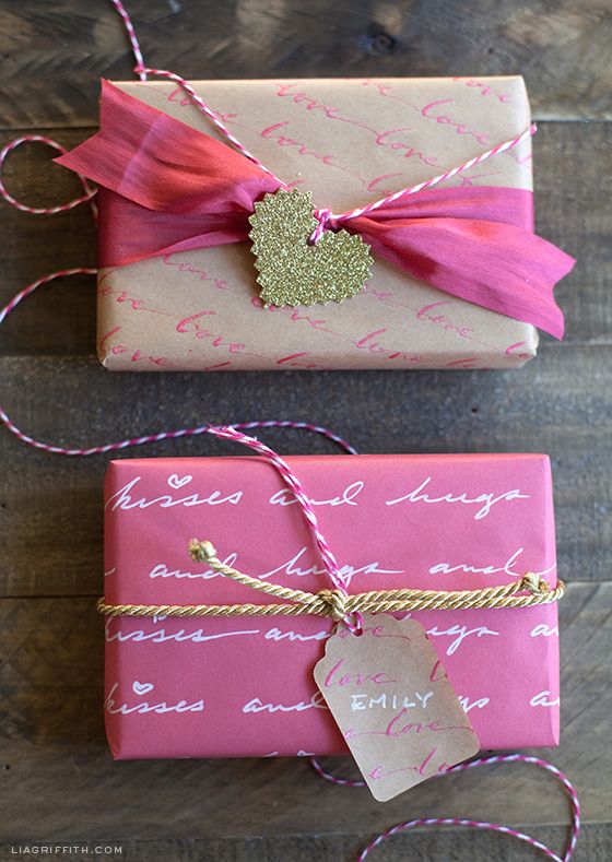 Make Your Own Love Letter Gift Wrap