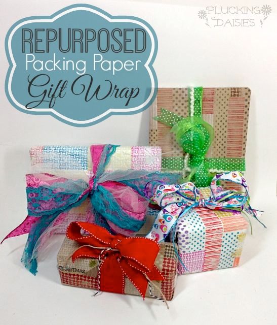 Repurpose Packaging Paper into Stylish Gift wrap | Pluckingdaisies.com