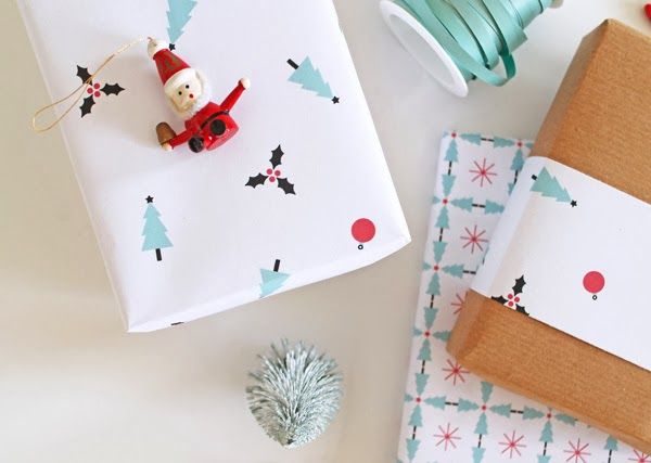 giochi di carta: Christmas wrapping paper free printable
