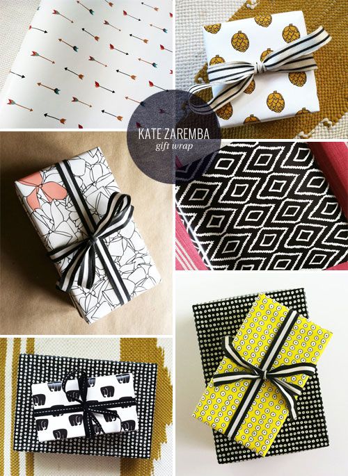 modern, patterned gift wrap | kate zaremba