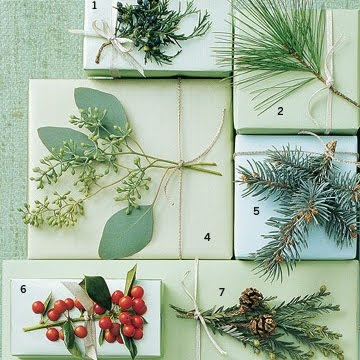 natural decorations for gift wrapping