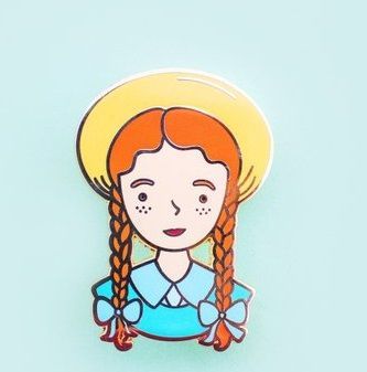 Anne of Green Gables (AOGG) enamel pin. Too cute, this is definitely how I pictu...