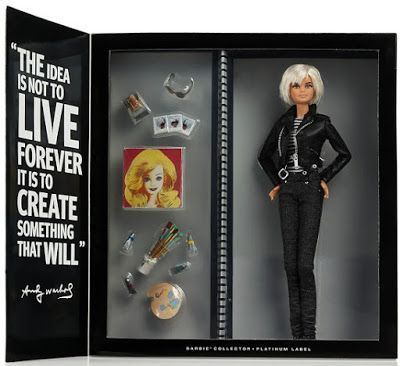 Barbie as Andy Warhol. Have you seen her? Mattel's Barbie as Andy Warhol that is...