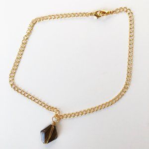 smoky quartz choker necklace