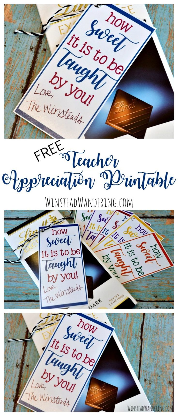 Snag a free teacher appreciation printable in a bunch of fun colors. Find inexpe...