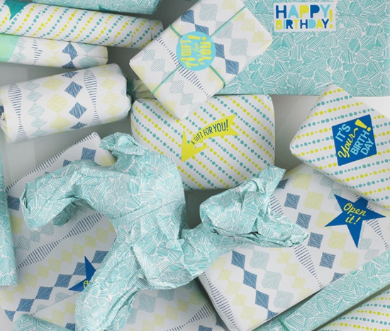 Casual Fridays gift wrap & stickers