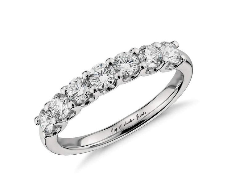 A Perfect 2TCW Round Cut Russian Lab Diamond Wedding Band Ring