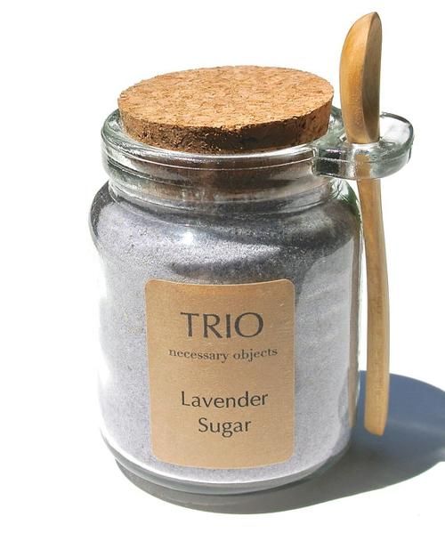 Lavender Sugar, 8 oz Glass Sugar Jar with Mini
