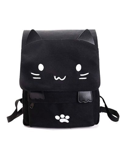 Adorable Black Cat Backpack for school, travel, and other activities.