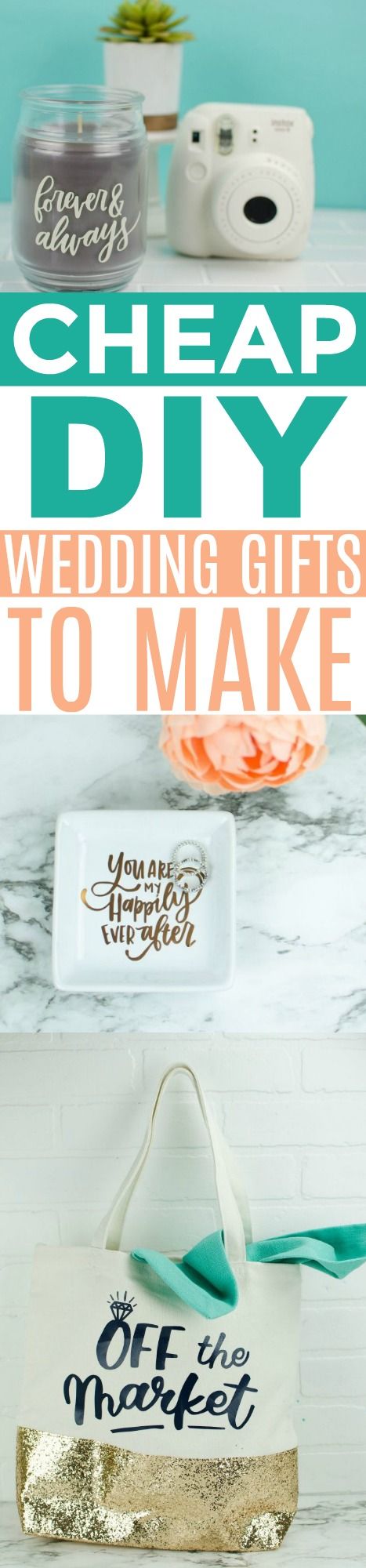 I love making DIY Cricut gifts anyways and these cheap DIY wedding gifts with yo...
