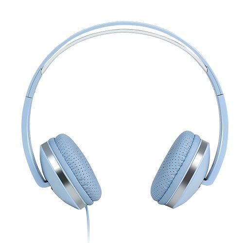 I love this pair of pastel blue headphones (Tech gifts for teens)