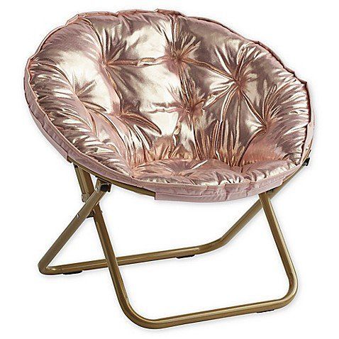 Rose Gold Foldable Dorm Room Chair (Dorm room ideas for girls)