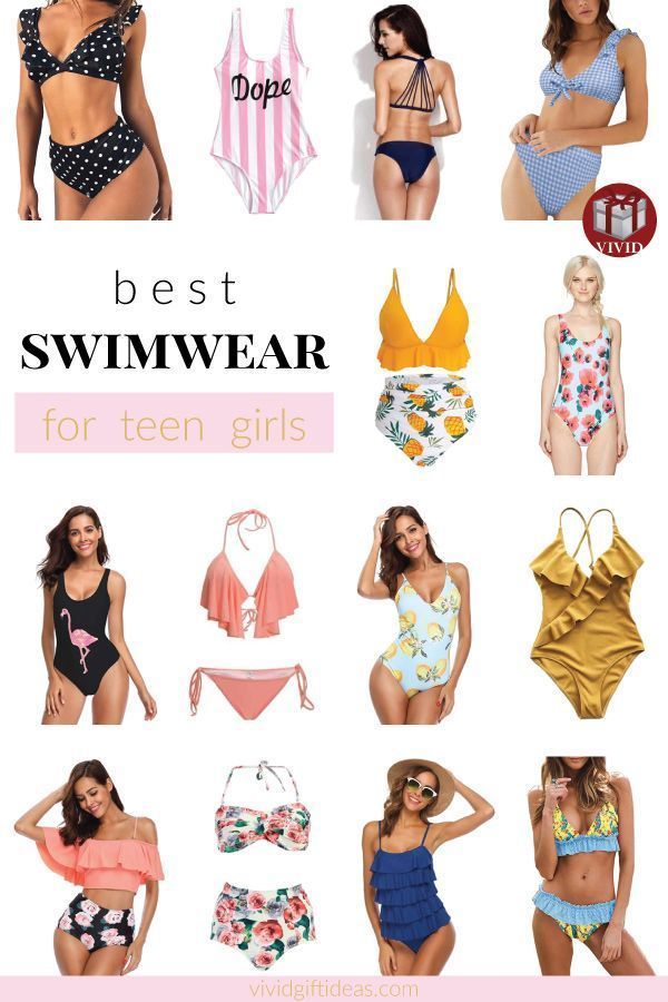The prettiest collection of swimsuits for teens. Cute one-pieces, retro bikinis,...