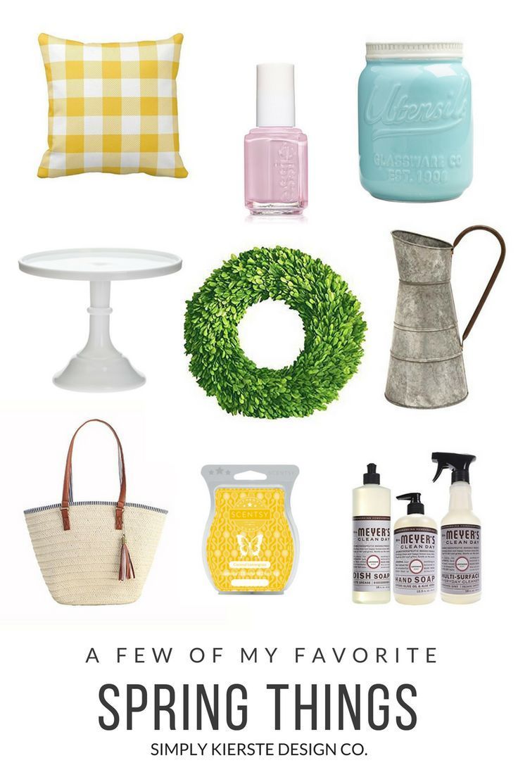 A collection of favorite spring things for you and your home--cleaning products,...
