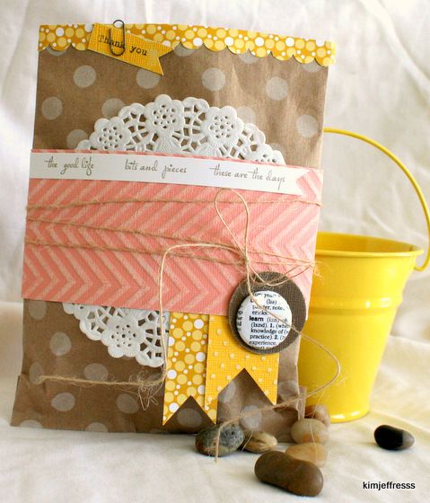 adorable package with paper doily