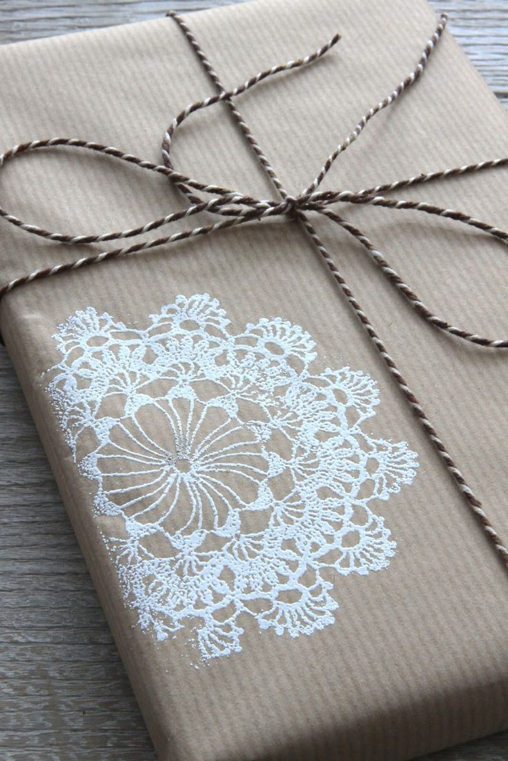 lace details gift wrapping ♥