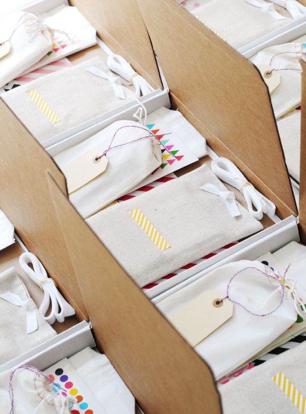 Each goody box held white and kraft sticker paper, glassine bags, Bitty Bags fro...