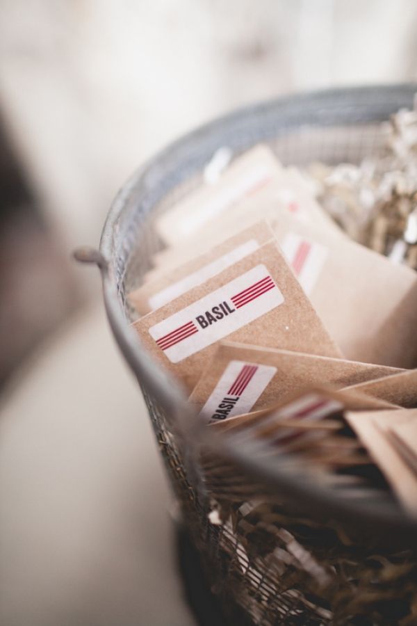 seed packet wedding favors // photo by Floataway Studios