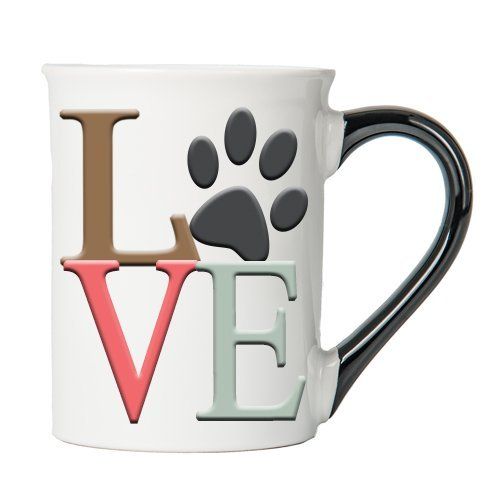 Tumbleweed - LOVE Paw-print Coffee Mug - Dog Lover Gifts . From Amazon.