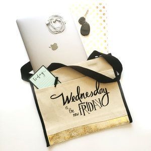 Cute hand lettered tote bag