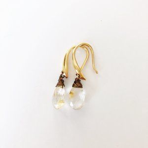 teardrop earrings, gold earrings