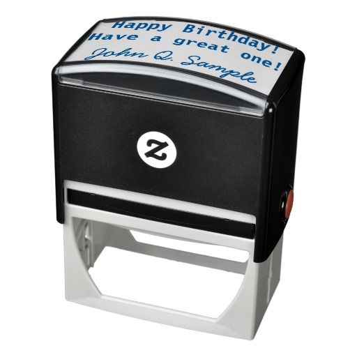 Birthday Geeting with Signature Self-inking Stamp